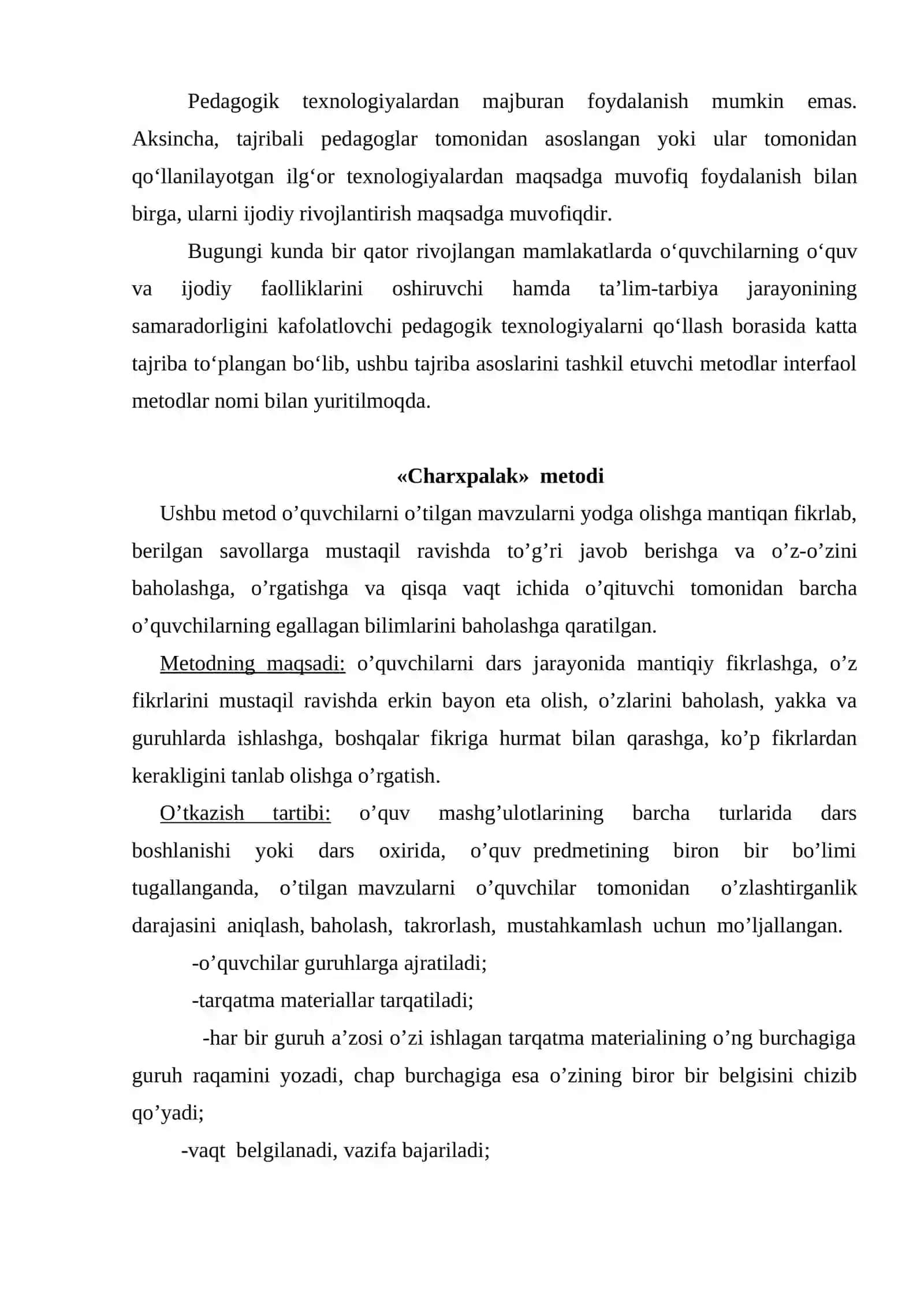 Pedagogik texnologiyalarni joriy qilishning ahamiyati 2