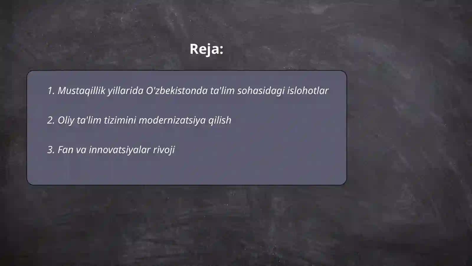 Mustaqillik yillarida O'zbekistonda ta'lim sohasidagi islohotlar 2