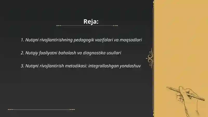 Maktabgacha katta yoshdagi bolalar nutqini o'stirishning vazifalari metodlari va vositalari 2