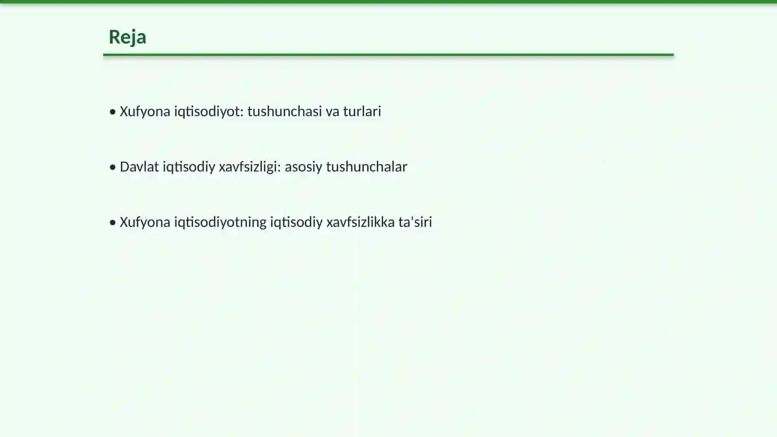 Davlatning iqtisodiy xavfsizligiga xufyona iqtisodiyotning ta'siri va ularning vujudga kelish sabablari 2