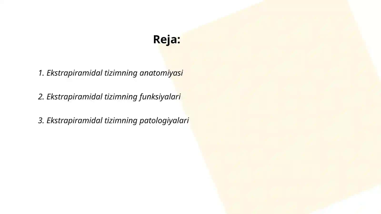 Ekstrapiramidal tizimi 2
