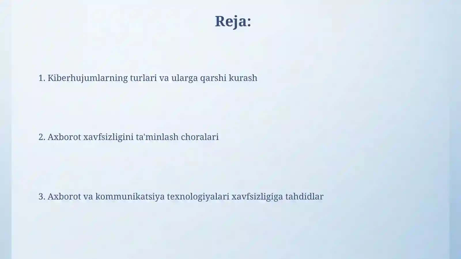 Axborot - kommunikatsiya texnologiyalari xavfsizligi 2