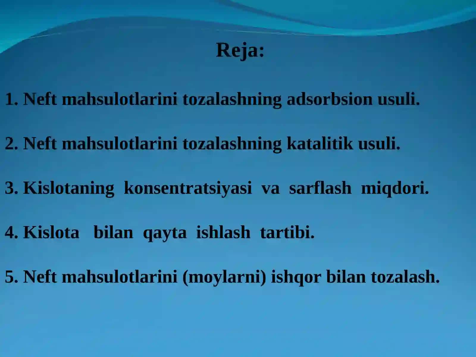 Neft mahsulotlarini adsorbsion tozalash 2