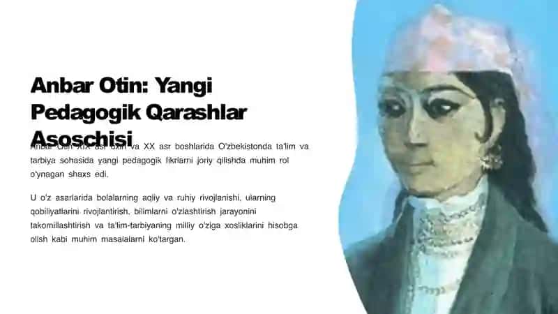 XIX asrning ikkinchi yarmi va XX asr boshlarida ta'lim va pedagogik fikrlar (Anbar otin, Furqat, Saidahmad Siddiqiy, Abdulla Avloniylarning ta'lim-tarbiya taraqqiyotida tutgan o'rni) 2