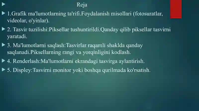 Grafika xborotlar bilan ishlash texnologiyasi 2
