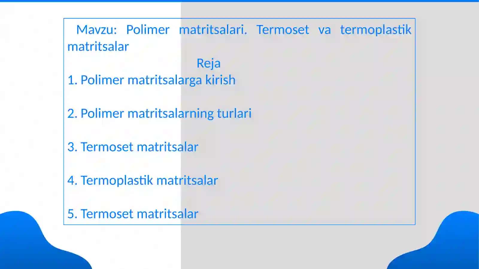 Polimer matritsalari 2