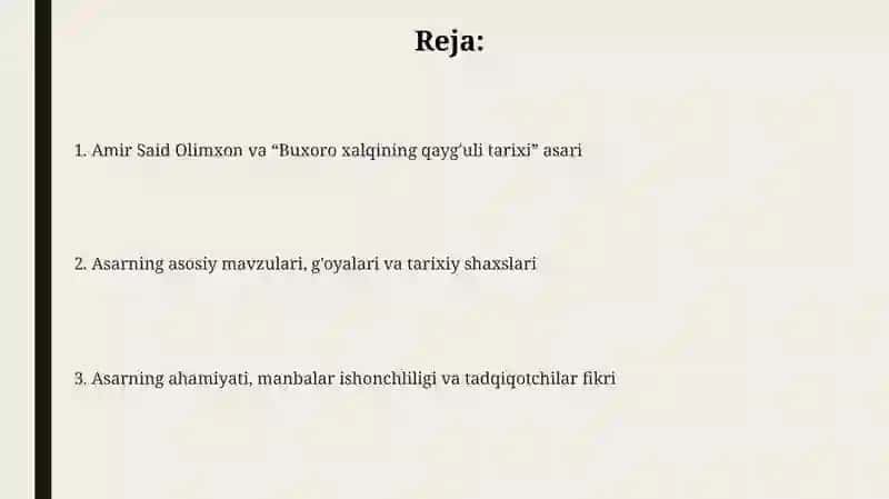 Buxoro xalqining hasratli tarixi 2