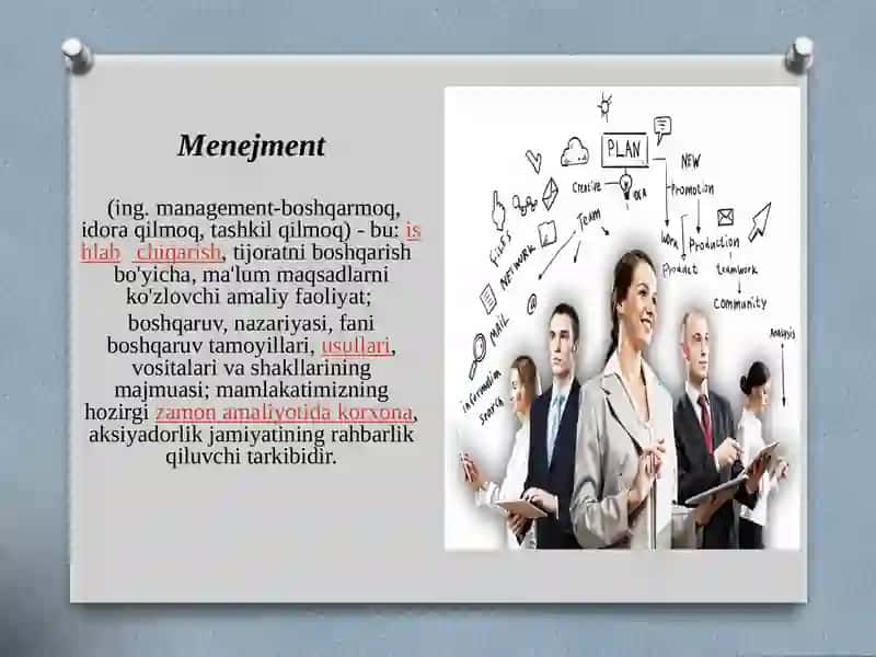 Menejmentning nazariy asoslari 2