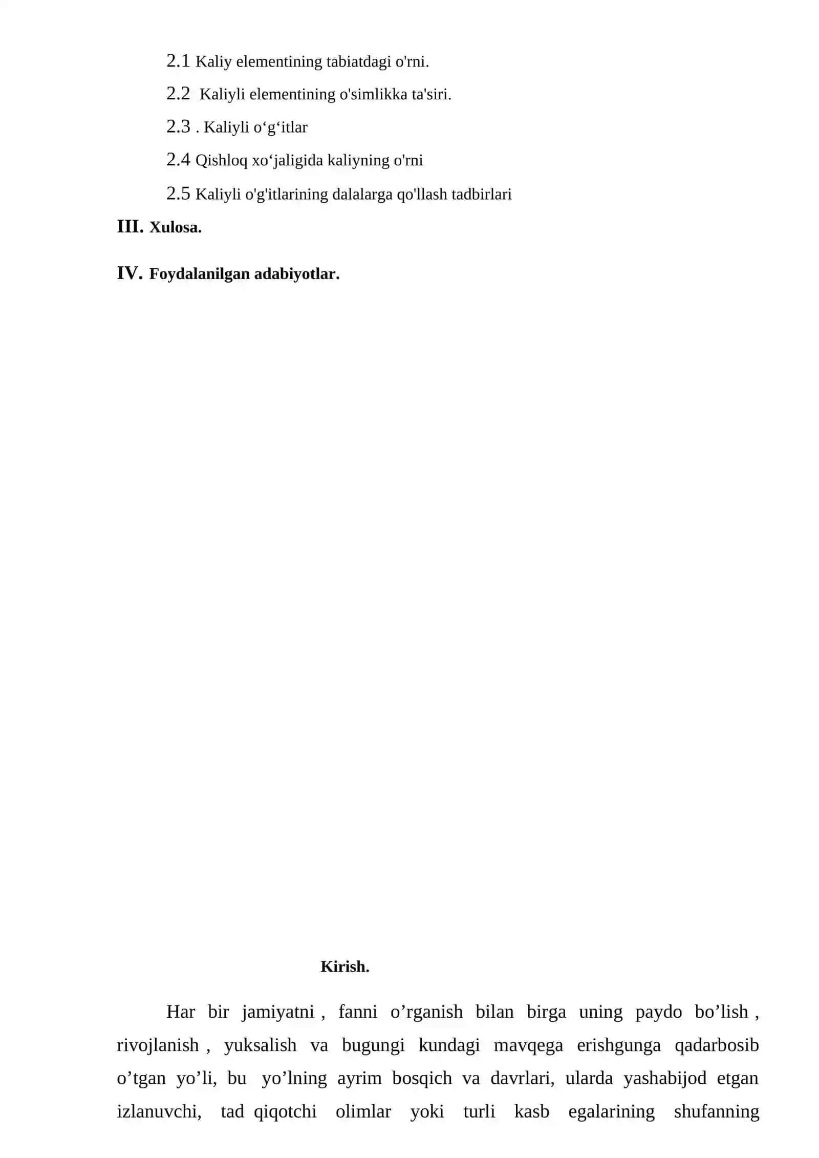 Ekologiya va tuproqshunoslik KURS ISHI 2