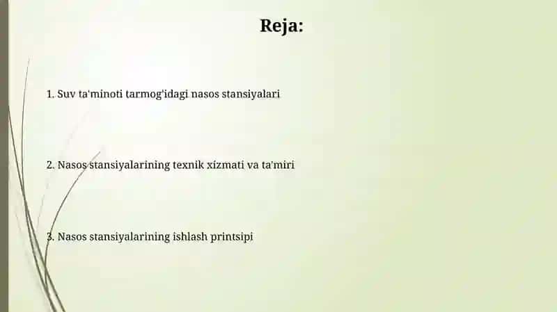 Suv uzatish tarmog'ida uzatiladigan nasos shaxobchasi 2