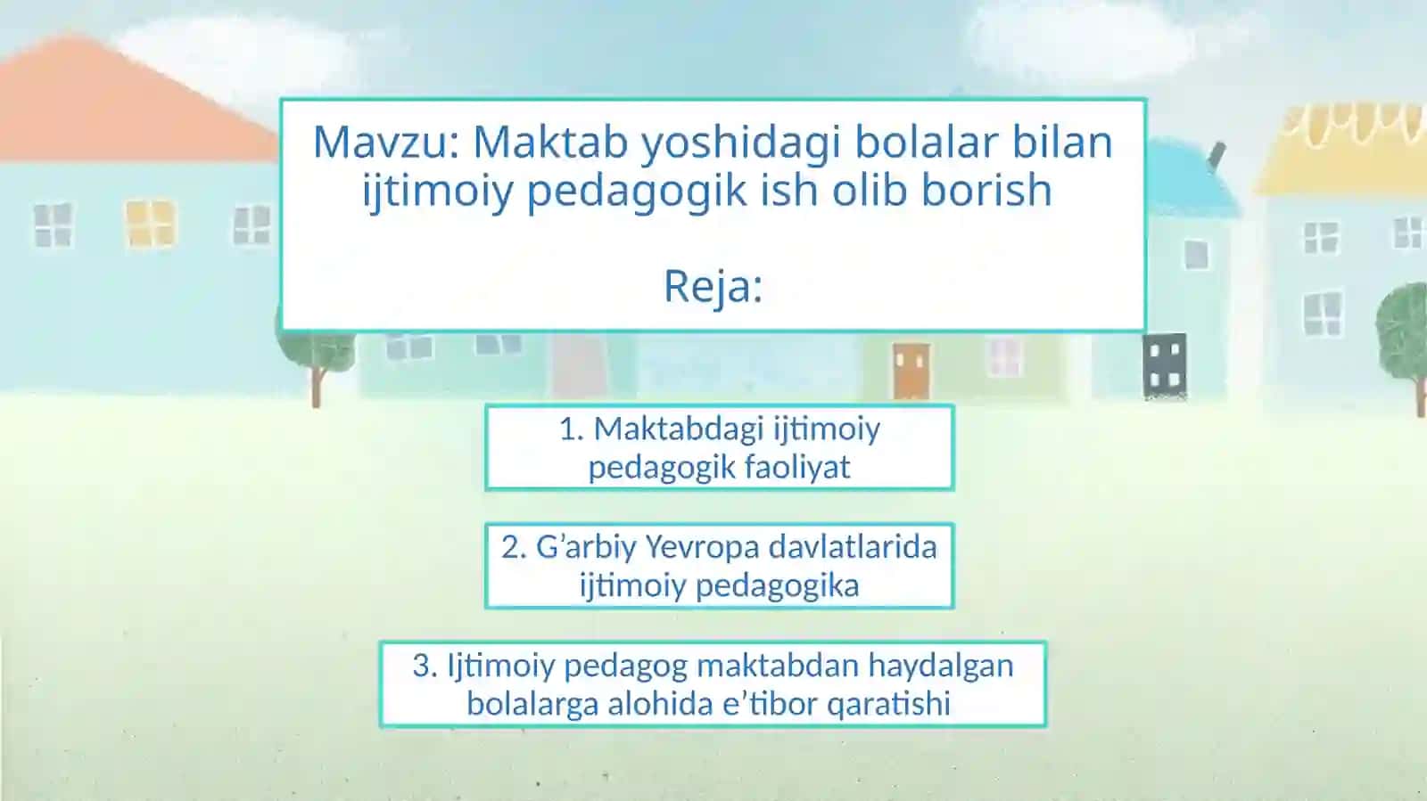 Maktabyoshidagibolalarbilanijtimoiypedagogikisholibborish 2