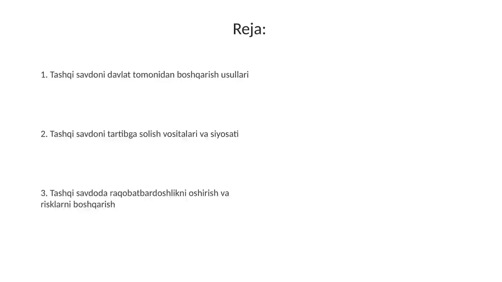 Tashqi savdoni davlat tomonidan boshqarish va tartibga solish yo'llari 2