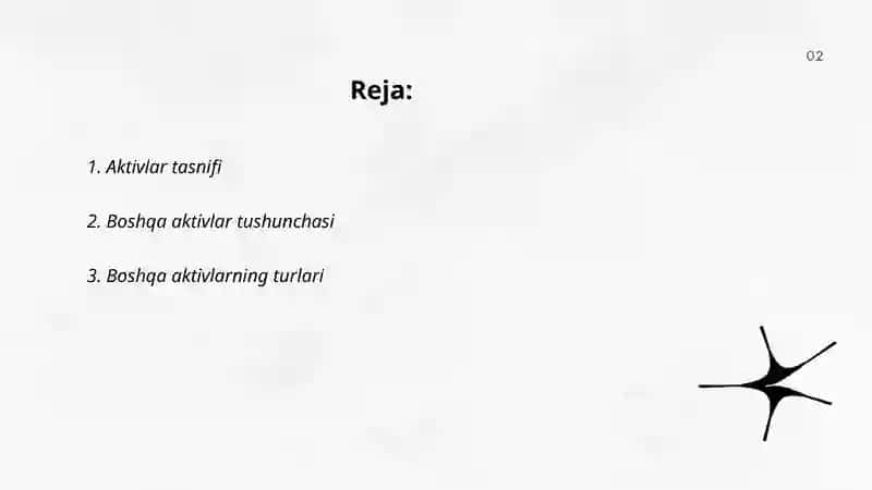 Boshqa aktivlar hisobi tahlili 2