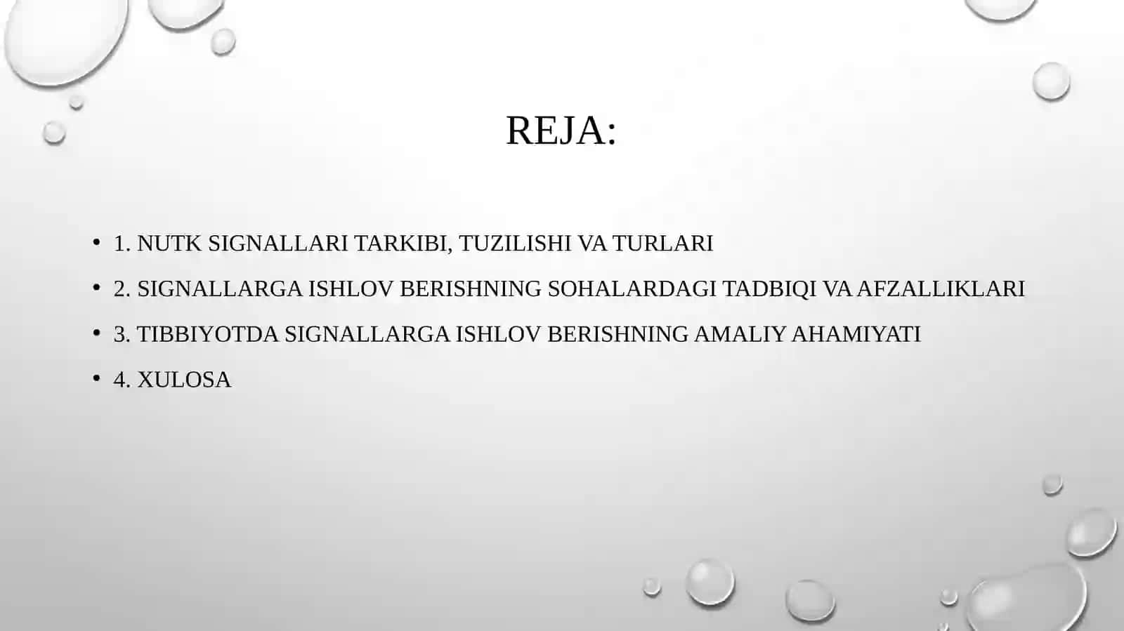 Signallarga ishlov berish sohalarda qo‘llanilishi 2