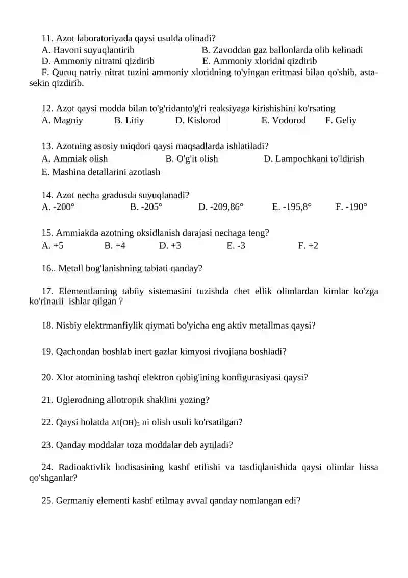 4-nazorat ishi 8-sinf 2