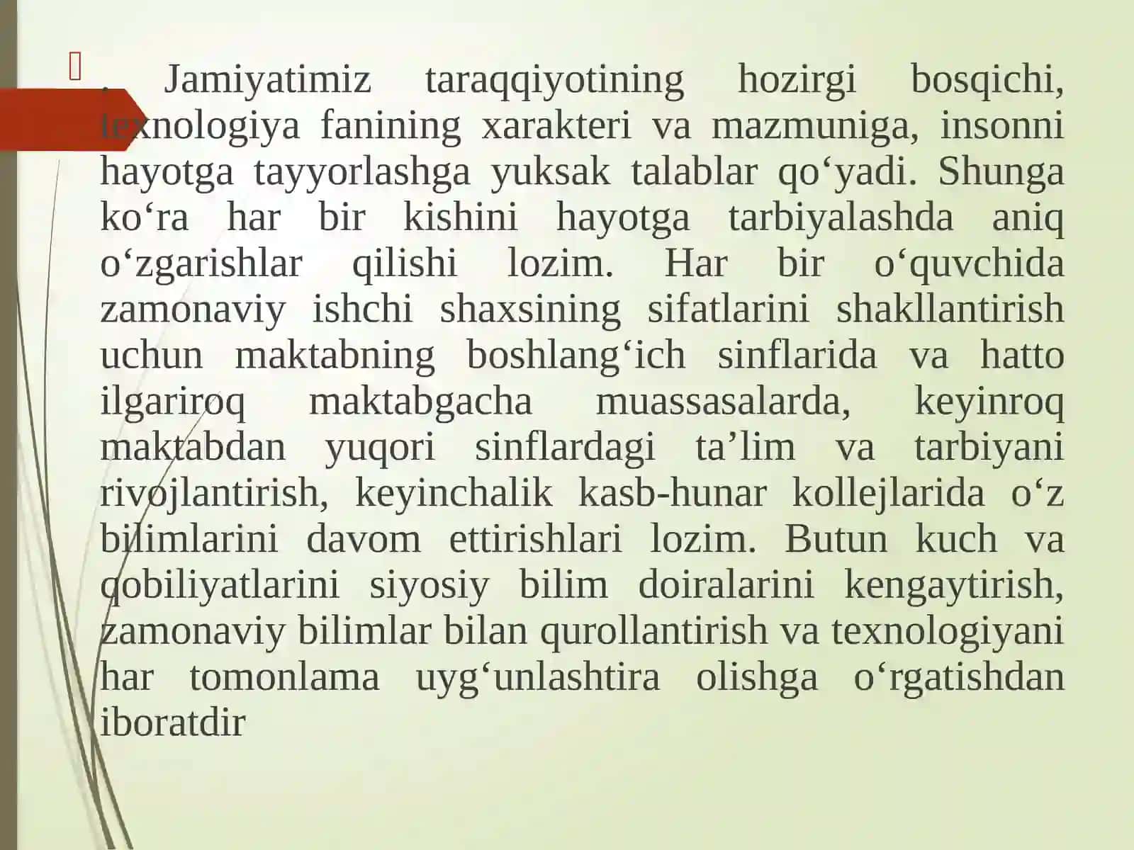 Texnologiya o‘qitish metodikasi fanining nazariy va amaliy asoslari 2