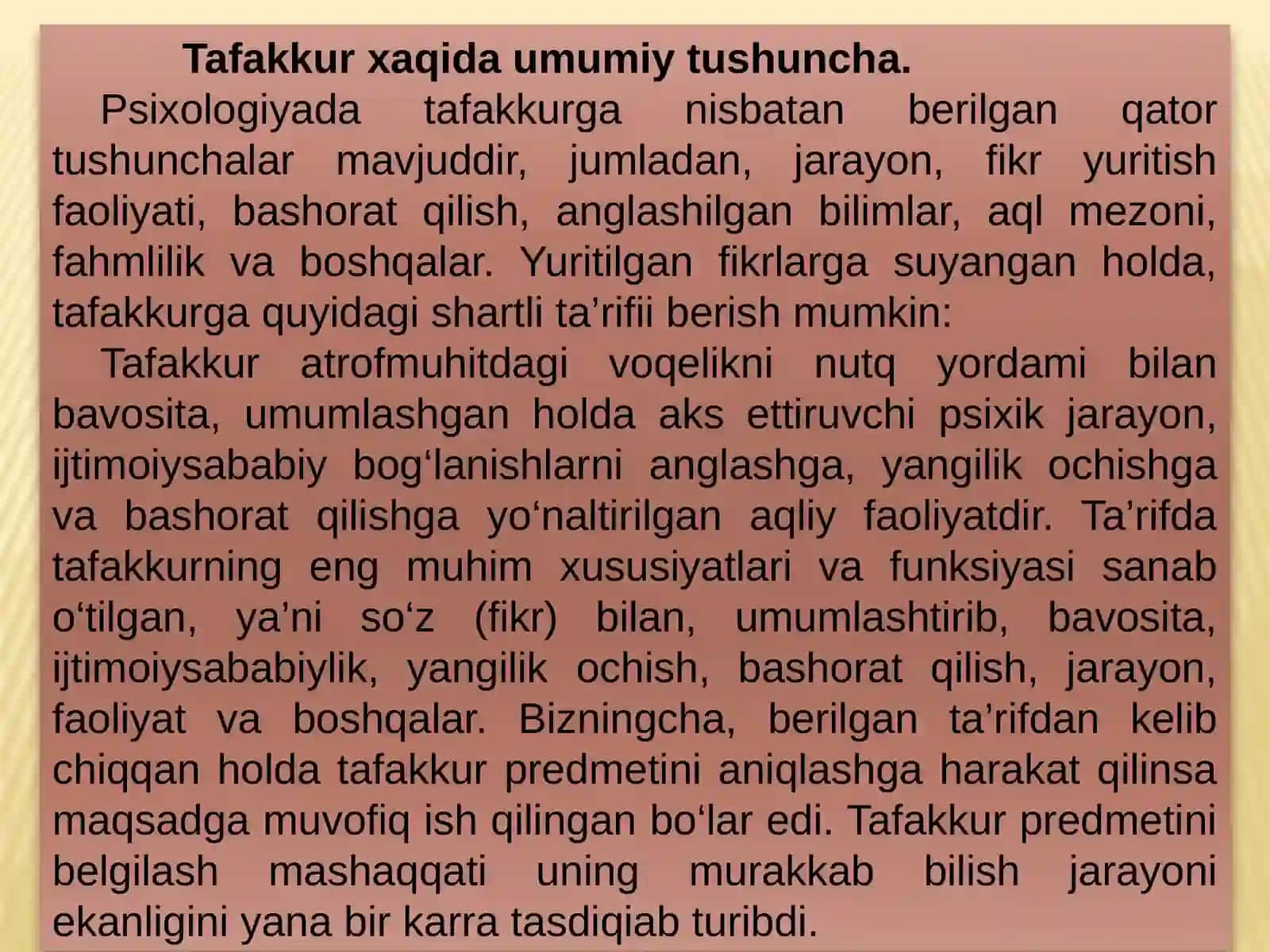 Tafakkur va nutqning psixologik tavsifi 2