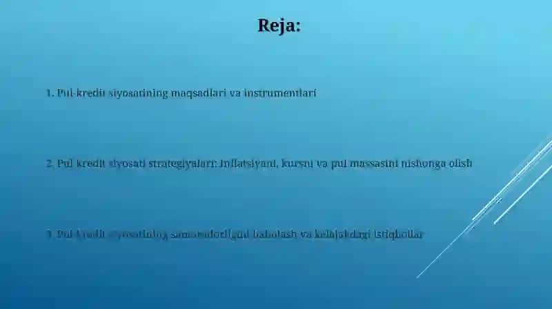Pul-kredit siyosatiniyuritish:strategiyasivataktika 2