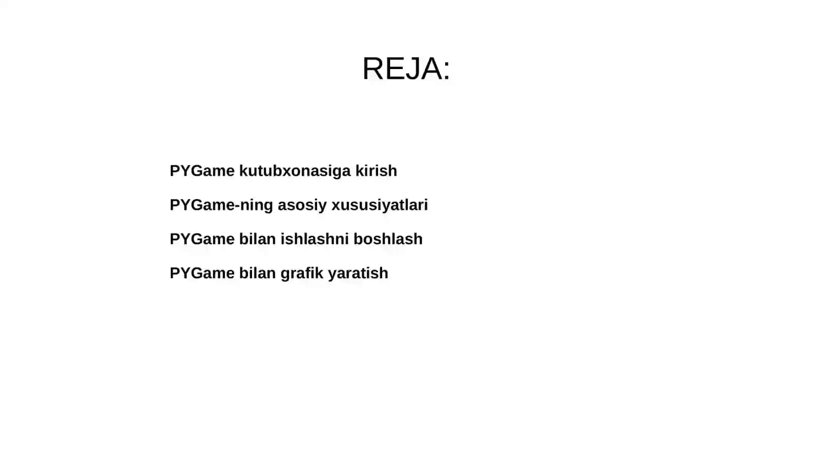 PYGame kutubxonasi 2