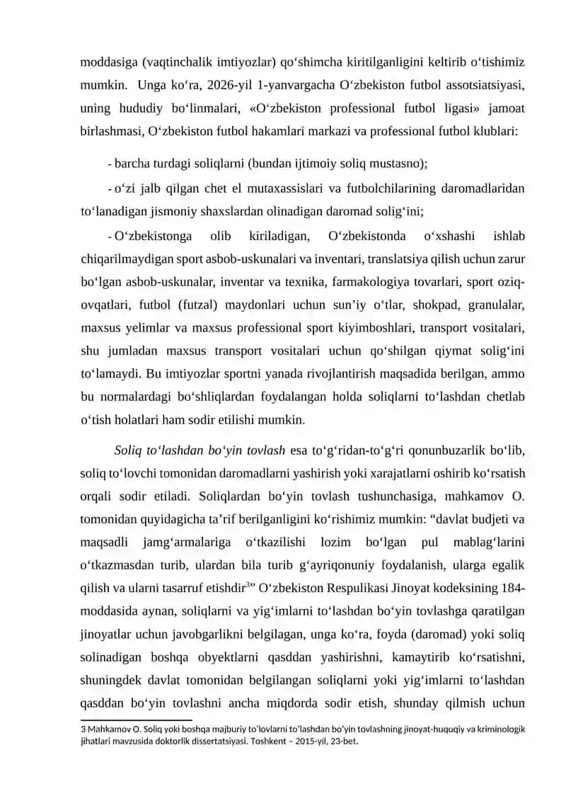 Soliqlar Yoki Yig‘imlarni To‘lashdan Bo‘yin To‘vlash Jinoiyatining Jinoiy-Huquqiy Tavsifi 2