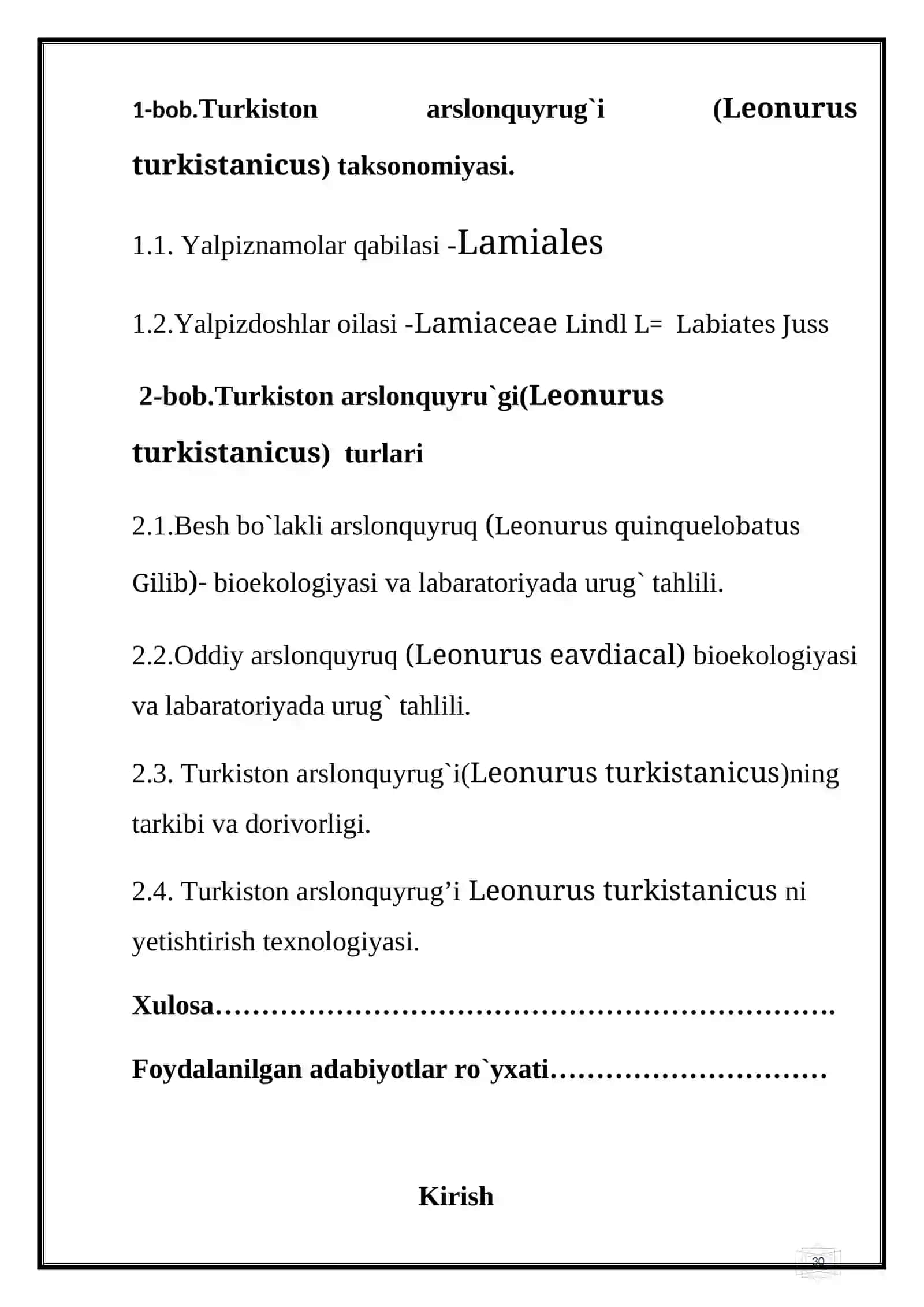 Turkiston arslonquyrug`I 2