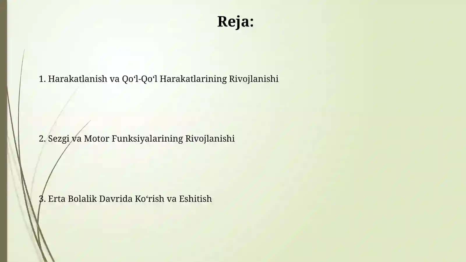 Reflekslar va oʻz-oʻzini boshqarish 2