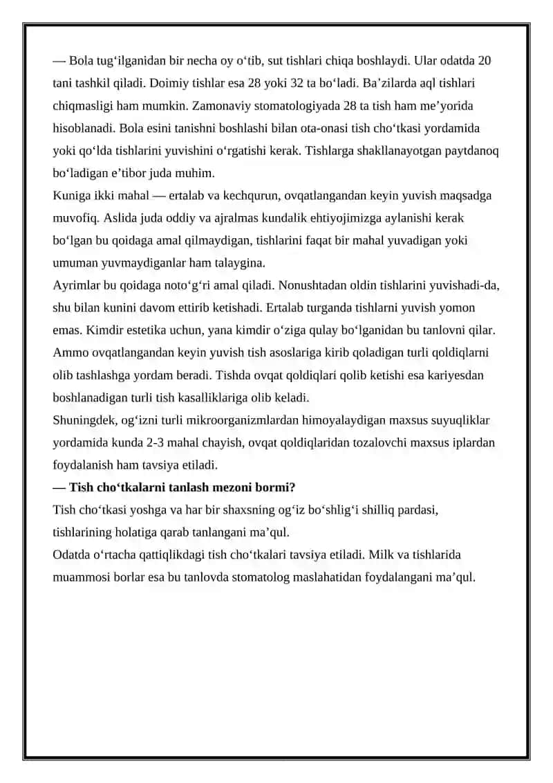 Og'iz Bo'shlig'i Shilliq Qavatida O'zgarishlar 2