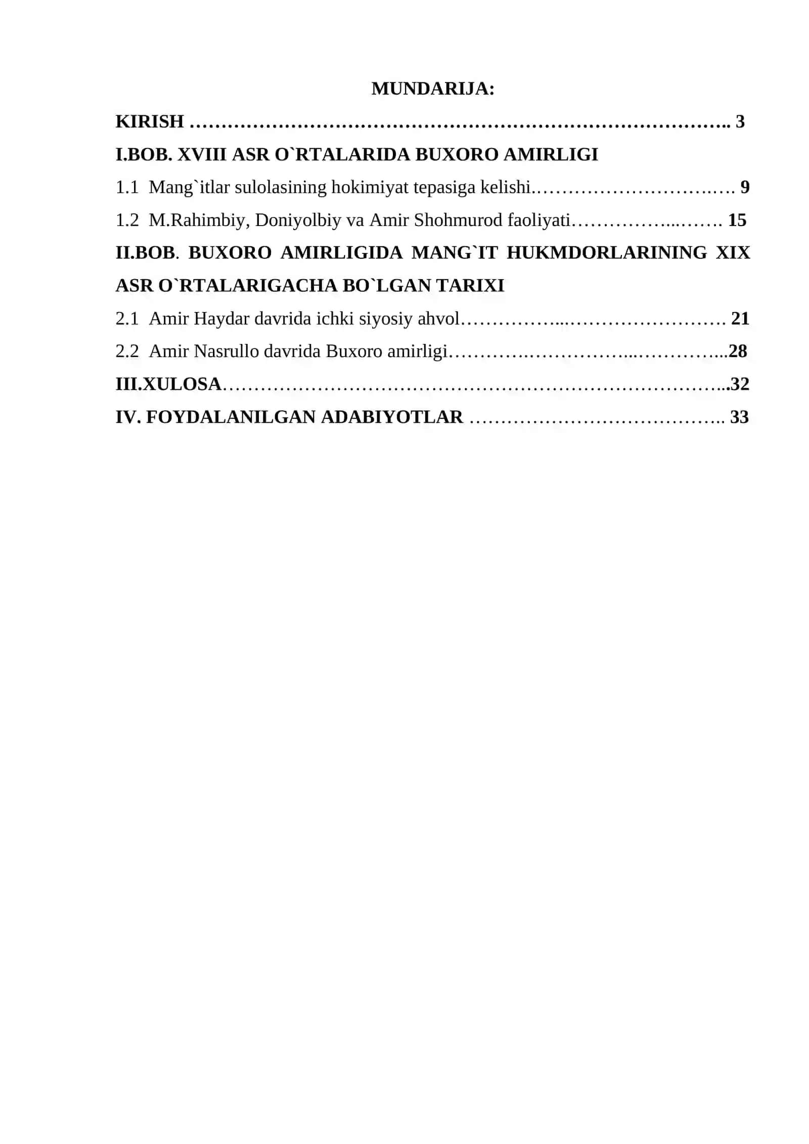 BUXORO AMIRLIGIDA MANG`IT HUKMRONLIGI TARIXI 2