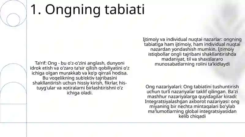Ijtimoiy Va Individual Ong 2