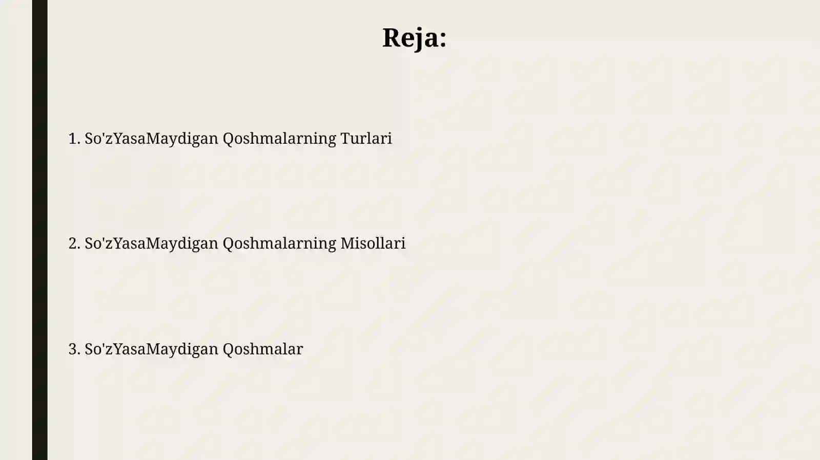 So'z YasaMaydigan Qoshmalar 2