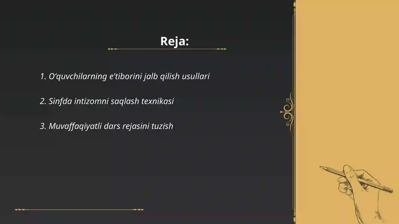 Oʻquvchilarni boshqarish texnikasi va usullari 2