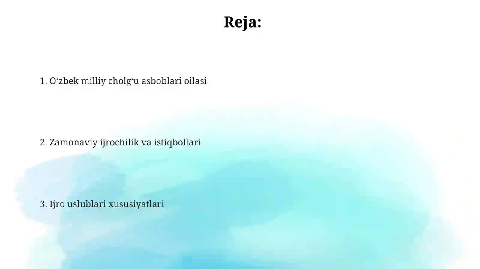 Oʻzbek milliy cholgʻulari oilasi va ularda ijrochilik sanʼati 2