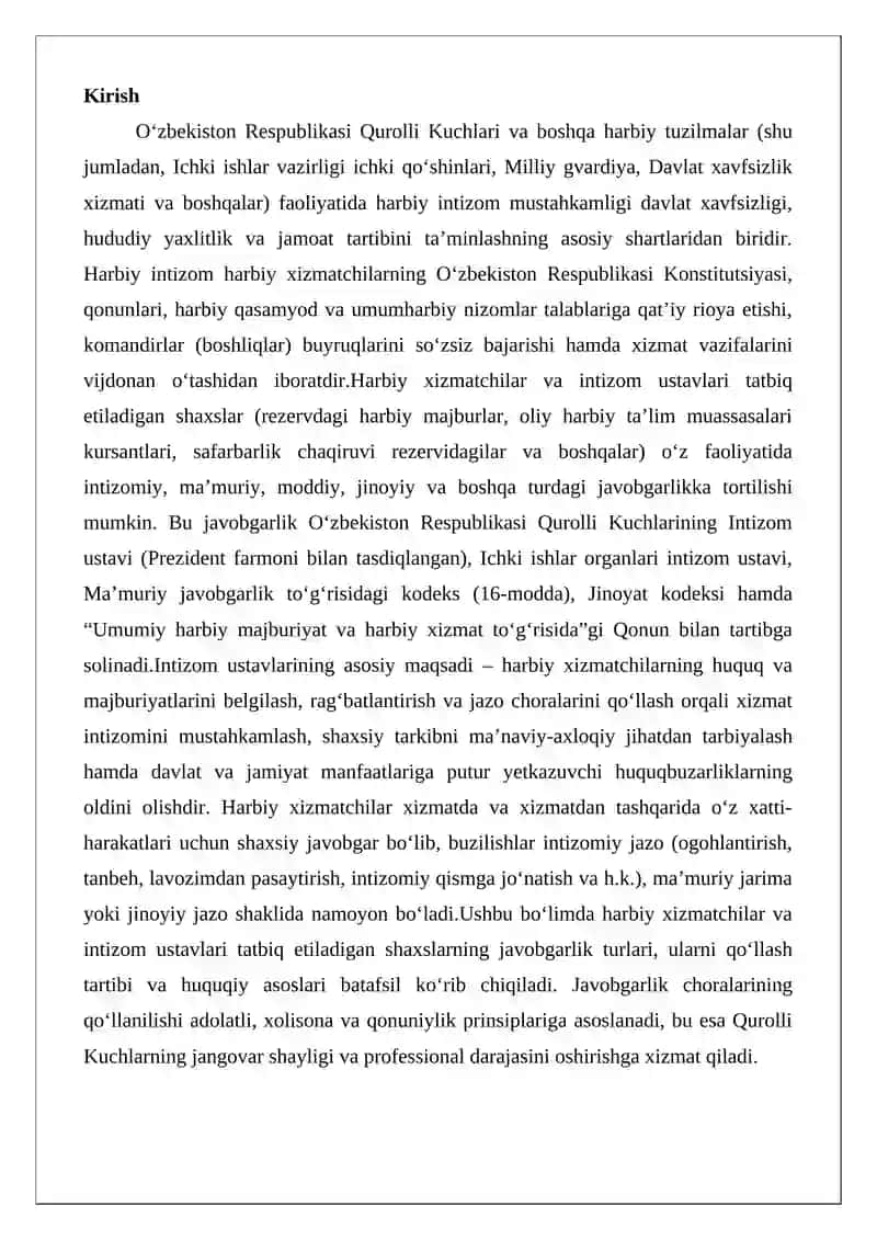 Harbiy xizmatchilar va intizom ustavlari 2