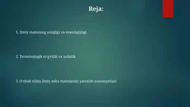 Sohaga oid ilmiy matn yaratishning oʻziga xos xususiyatlari 2