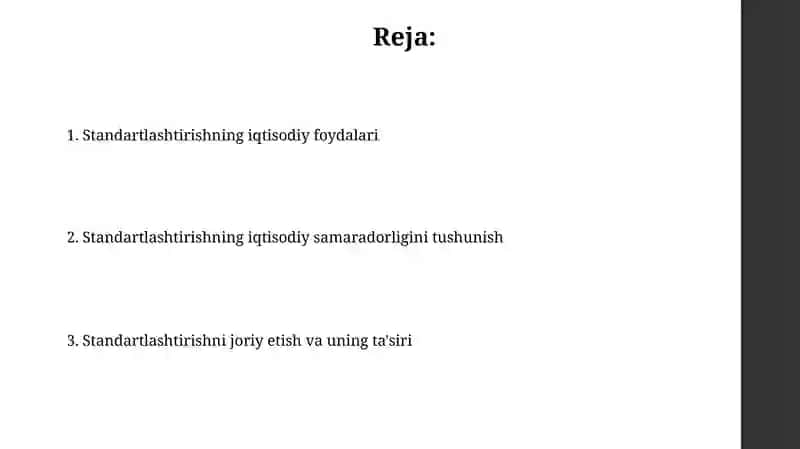 Standartlashtirishning iqtisodiy samaradorligi 2