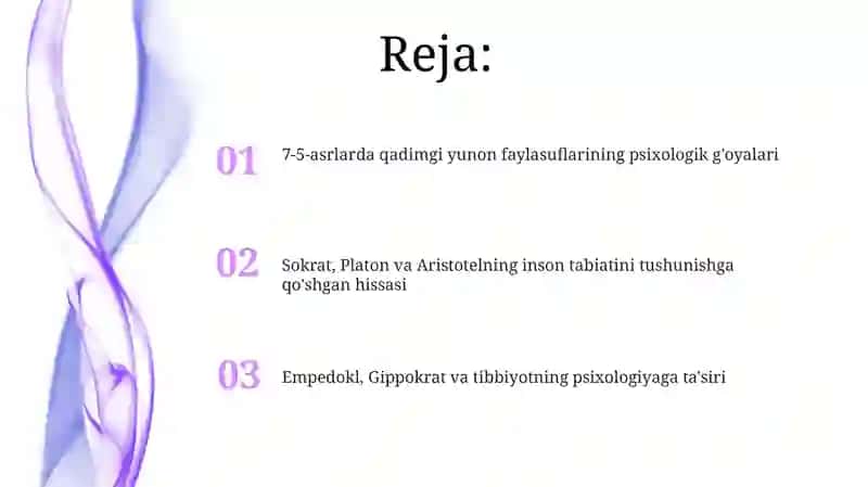 Qadimgi Yunon falsafasining psixologiyaga ta'siri 2