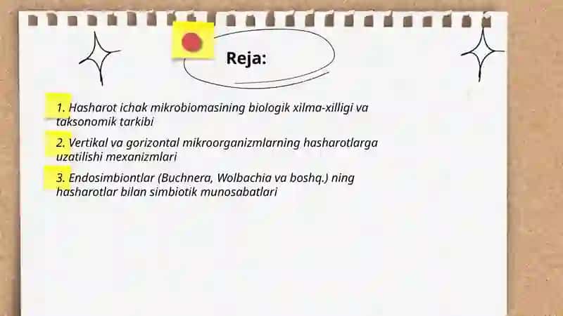 Hasharot mikrobiomalari: ekologik o‘zaro ta’sirlar va simbiotik munosabatlar 2