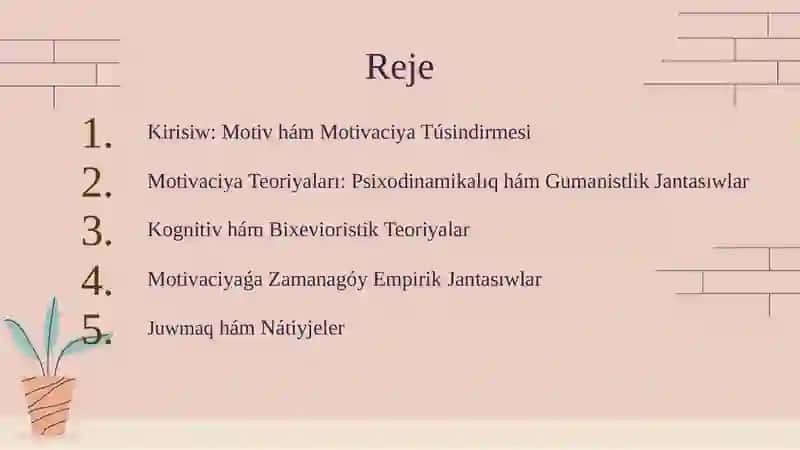 Shet el psixologiyasında motiv hám motivaciya mashqalası (Qaraqalpaq tilinde) 2