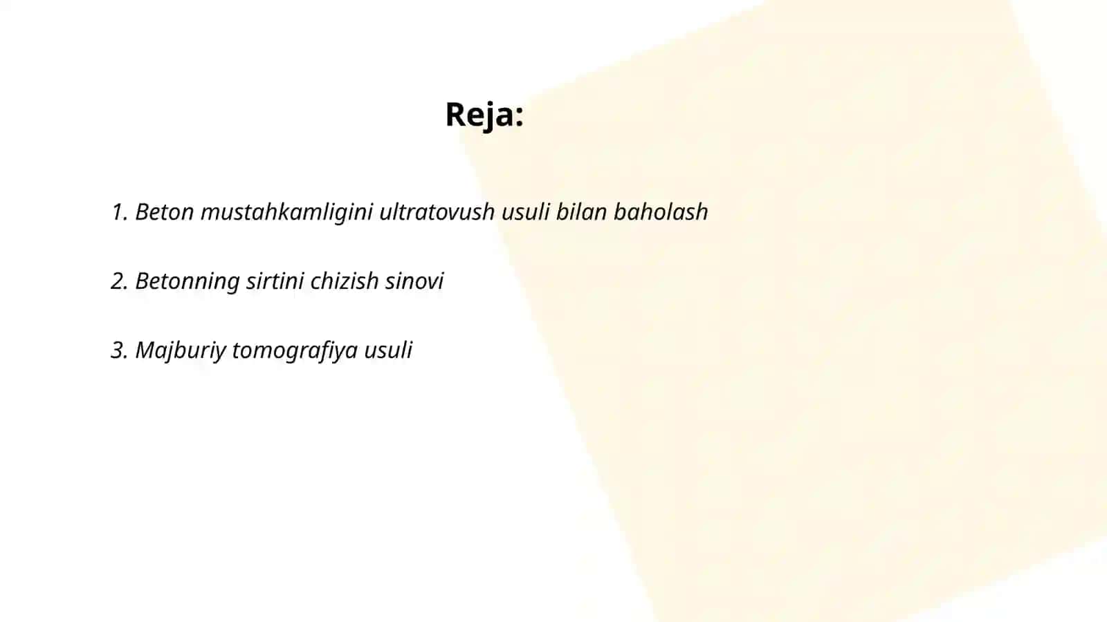 Beton mustahkamligini buzmasdan aniqlash usullari 2