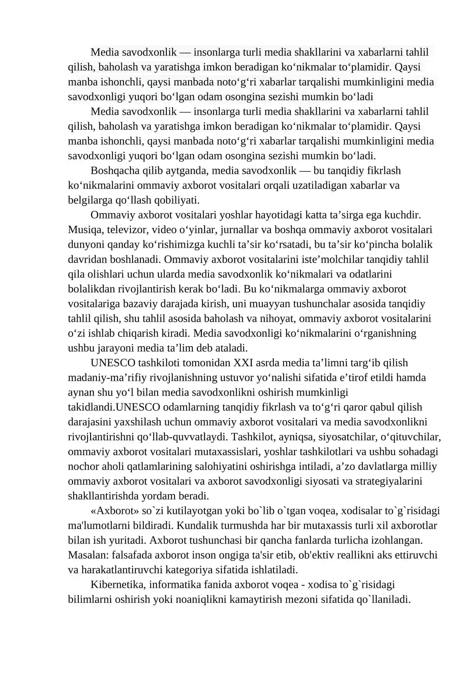 Media vositalarning rivojlanish tarixi 2
