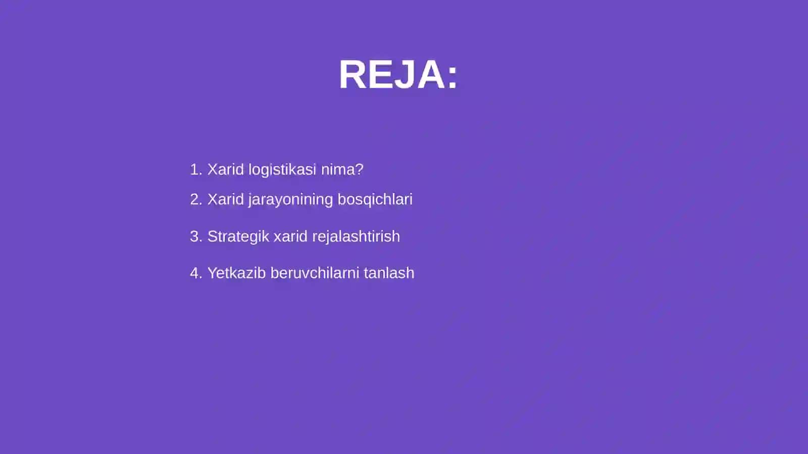 Xarid qilish logistikasi 2