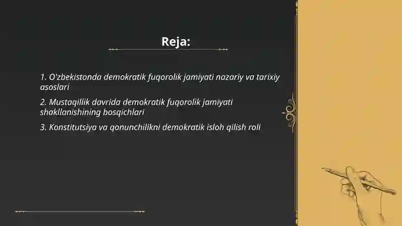 O'zbekistonda Demokratik Fuqorolik Jamiyati Asoslarining Shakllanishi 2