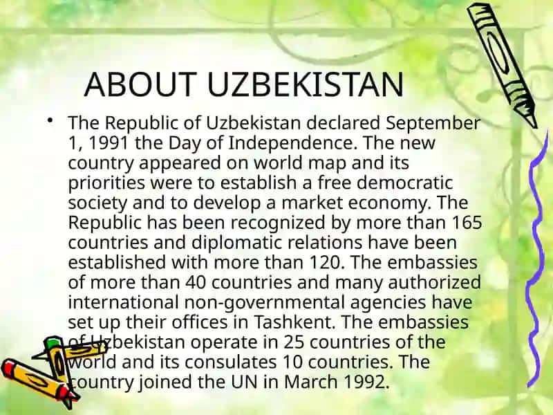 Symbols of the republic of Uzbekistan and Great Britain 2