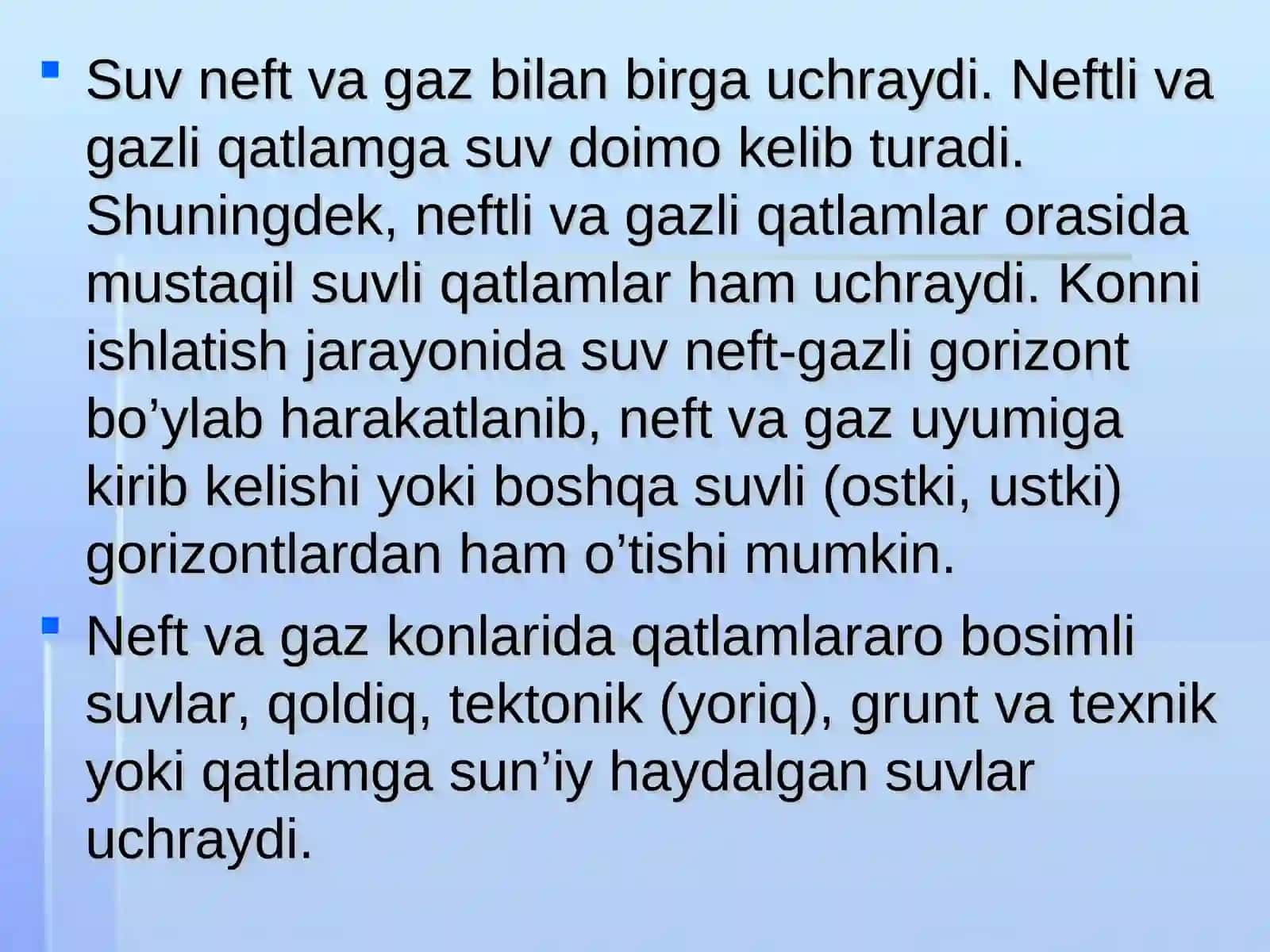 Yer osti suvlaridagi fizik va kimyoviy xususiyatlar 2