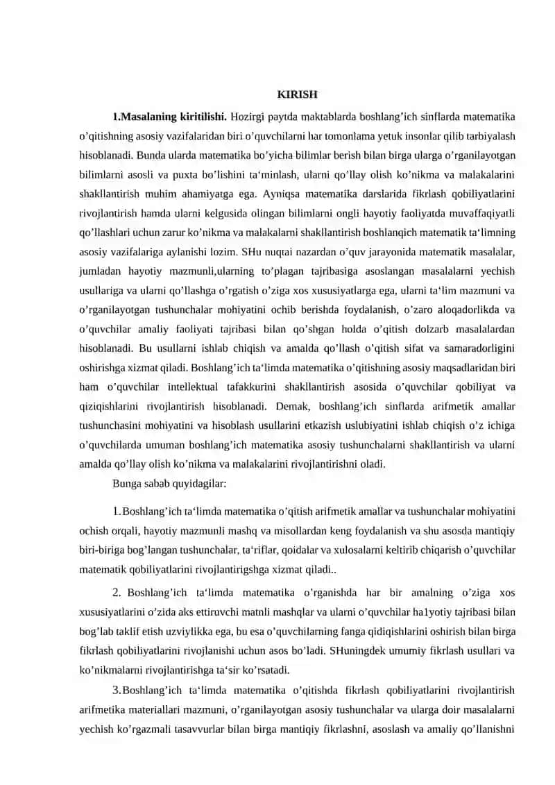 Boshlang'ich sinf matematika darslarida zamonaviy texnologiyalar asosida o'qitish 2