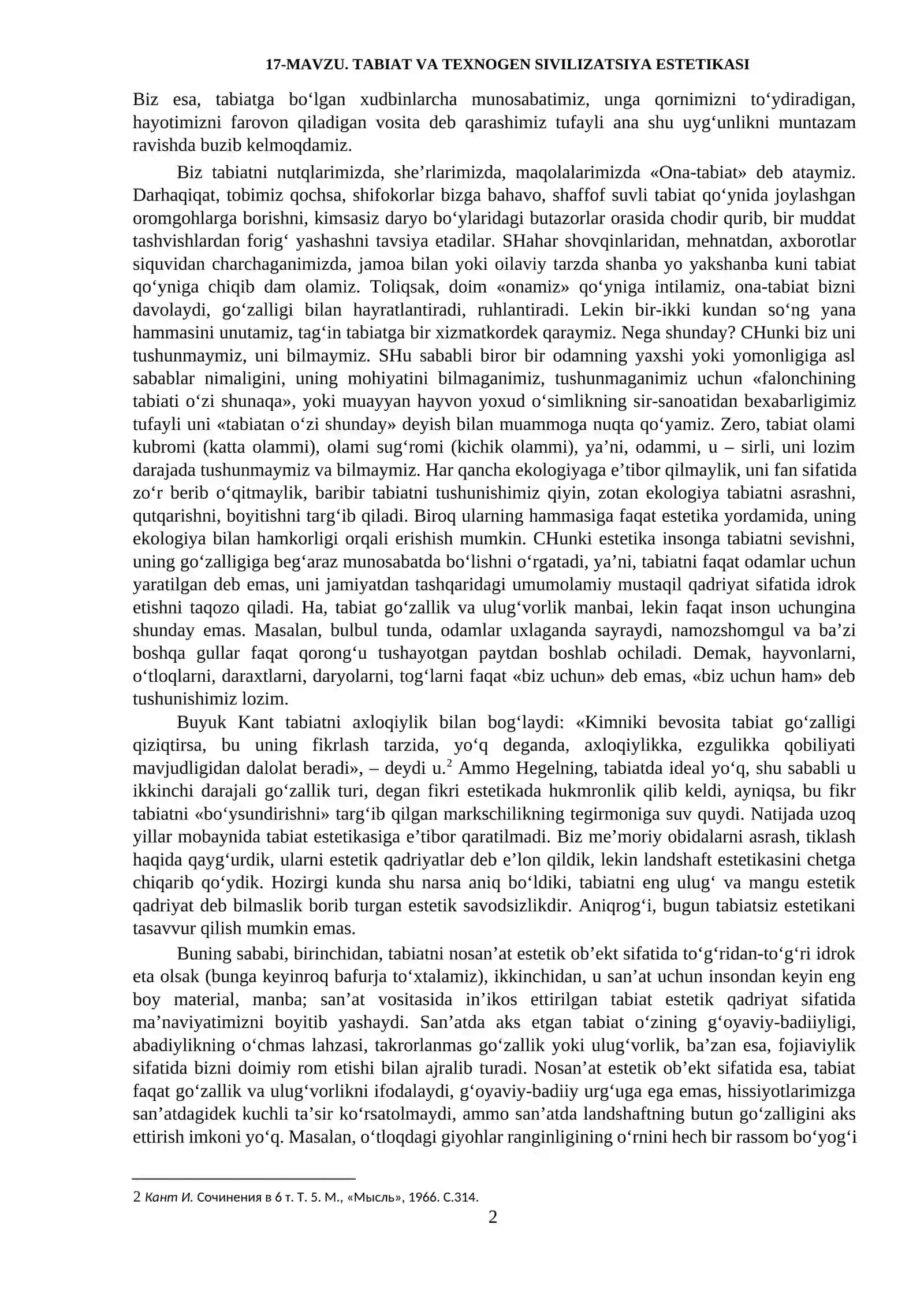 TABIAT VA TEXNOGEN SIVILIZATSIYA ESTETIKASI 2