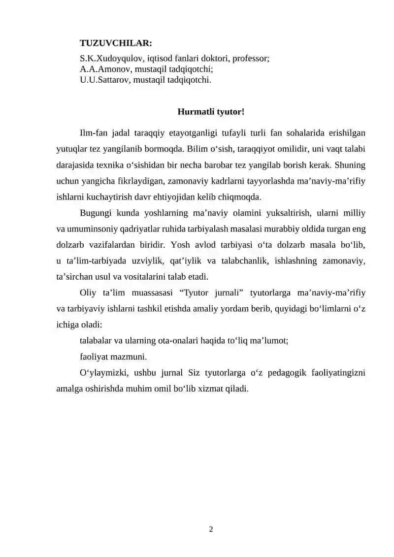 TYUTOR JURNALI 2