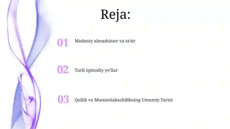 Qullik va Mustamlakachilikning Umumiy Tarixi 2