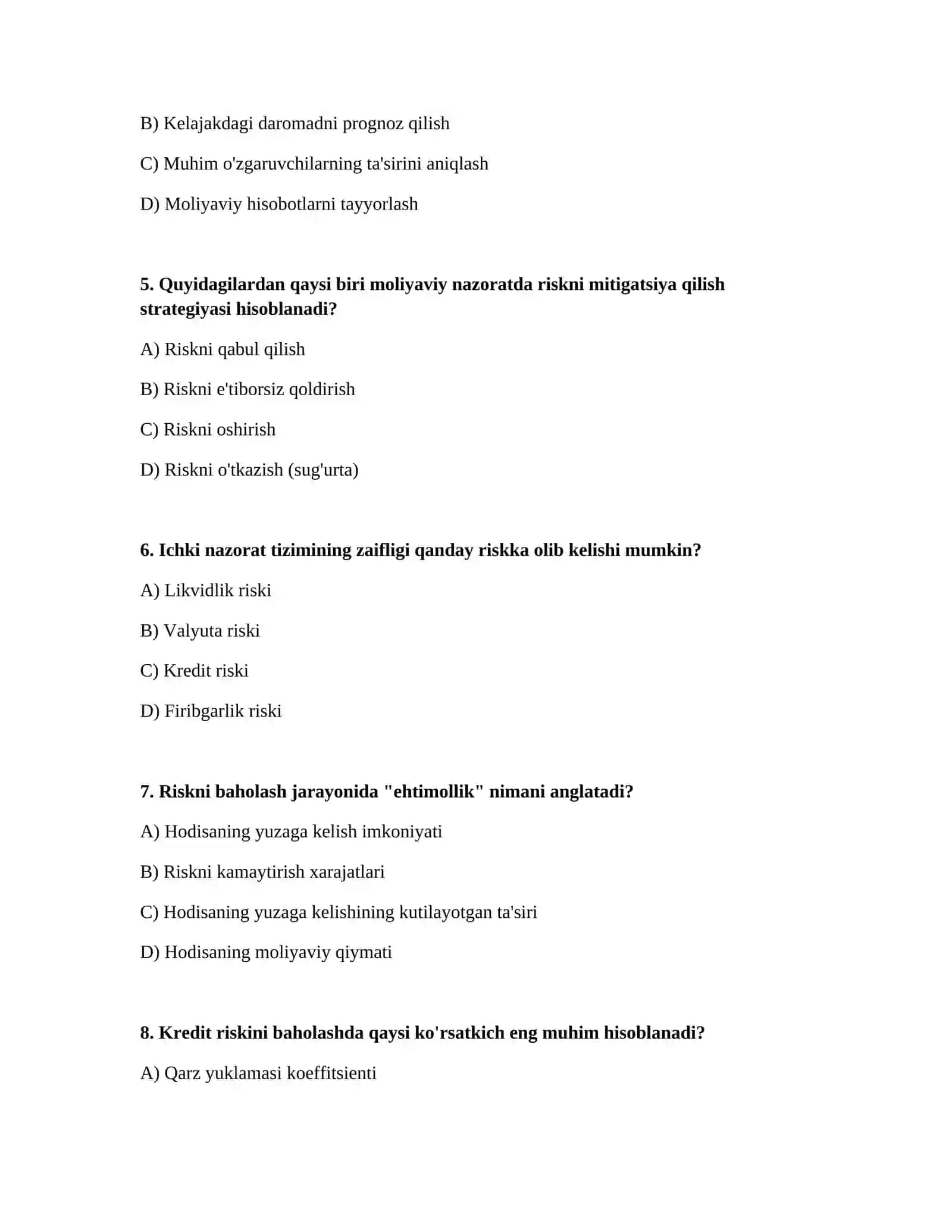 Moliyaviy nazorat jarayonida risklarni baholash 2