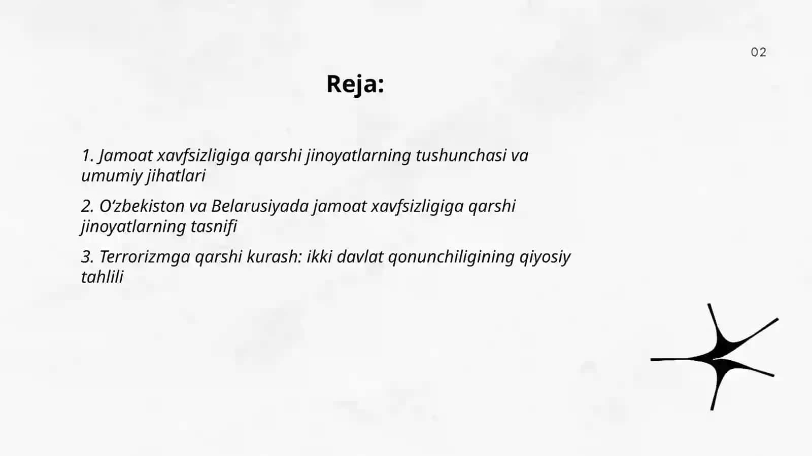 Jamoat xavfsizligiga qarshi jinoyatlarning qiyosiy tahlili 2